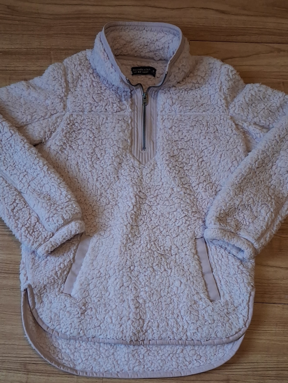 Abercrombie & Fitch "Soft A&F" Sherpa Half-Zip Pullover